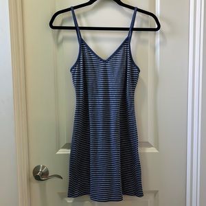 BDG gray and blue striped dress